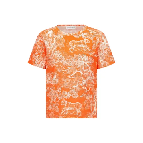 Dior Quarterly New Products Апельсиновые Женские Рубашки T