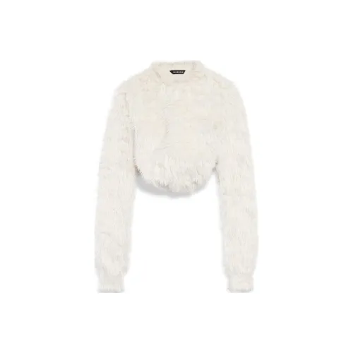 Balenciaga Свитер Стандартный Женский Светлый Бежевый