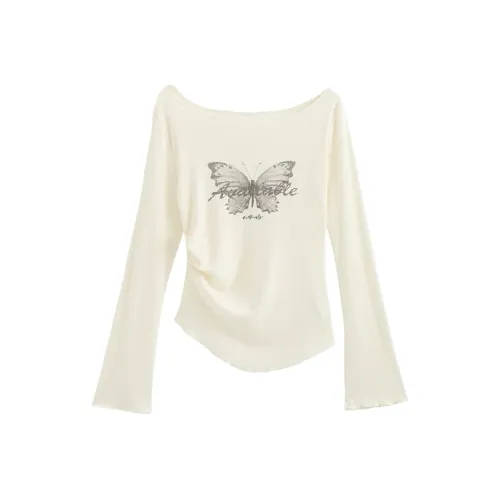 ONEPASS Базовый слой Стандартный Длинный рукав Т-рубашка Женская