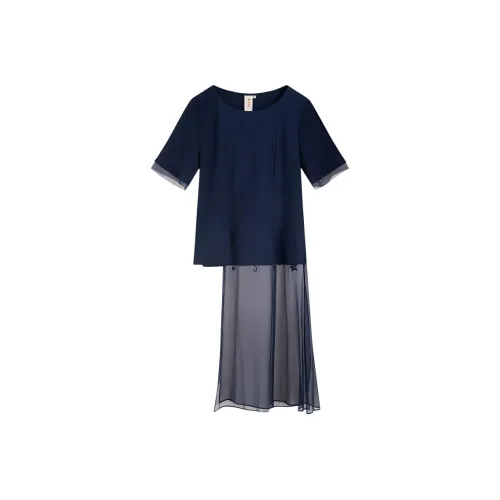 A LIFE ON THE LEFT T-Рубашка Женская Темно-Синяя