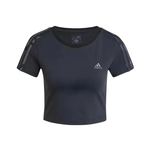 Adidas Essential 3 Stripes CROP TOP Женские Черный Белый