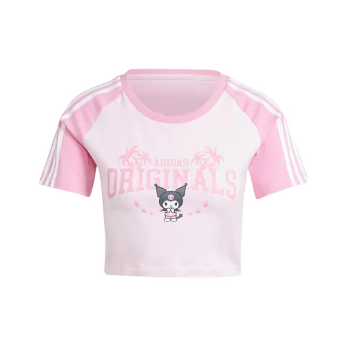 Adidas Originals x Hello Kitty Реглан с короткими рукавами рубашка женская прозрачный розовый