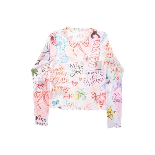 LALABOBO Экрю Женские Рубашки T