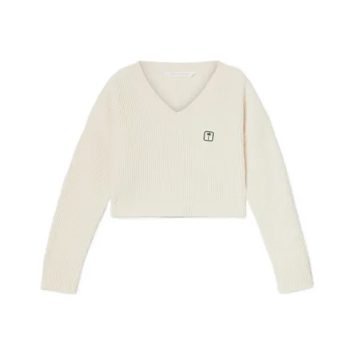 PALM ANGELS SS22 Свободный крой Свитер Женский Белый