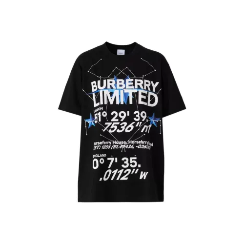 Burberry Рукав с оборванным плечом T-рубашка Женская Черная