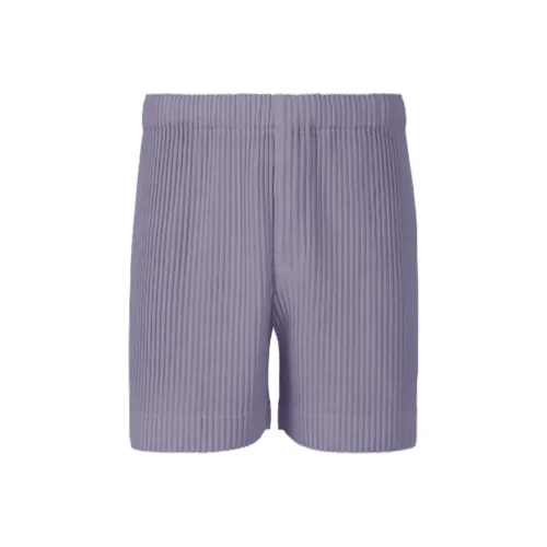 Homme Plissé Issey Miyake SS24 Повседневные шорты Мужские Серый Фиолетовый