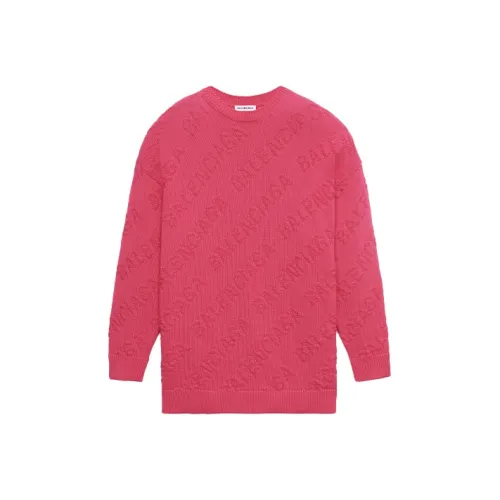 Balenciaga Свободный крой Свитер Женский Розовый