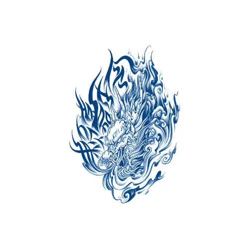 LIEJI Пламя Дракон Soul Травяной Tattoo Наклейка