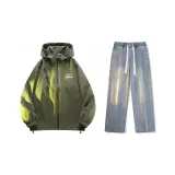 Set (Green Top + Vintage Blue Jeans)  
Комплект (Зеленый топ + Винтажные синие джинсы)