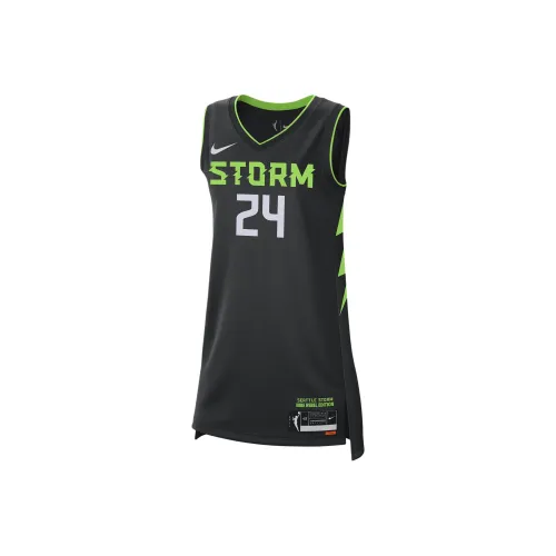 Nike Jewell Loyd Seattle Storm 2024 Rebel Edition Баскетбольная Джерси Унисекс Черный Белый