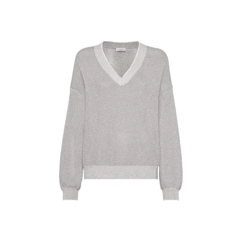 Brunello Cucinelli Серые Женские Свитеры