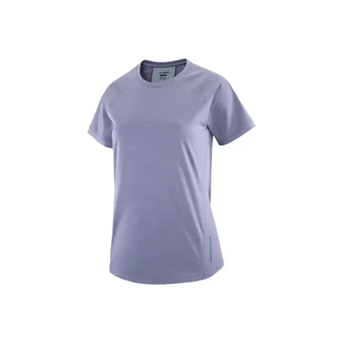 SALOMON OUTLINE Реглан-рукав Т-рубашка Женская Гранитный Синий