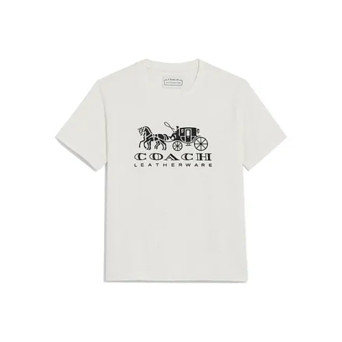 COACH SS22 Стандартная T-рубашка Женская Белая