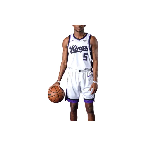 nike Баскетбольная Джерси 2023-24 Сезон Sacramento Kings Fox Размер 5 Унисекс Фиолетовый