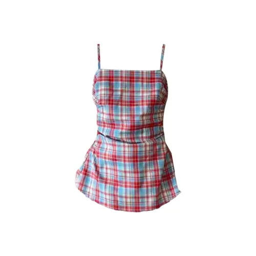 Ning Cai Yuer Майка Женская Красная Клетка