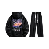 Комплект одежды (Черный топ + Черные джинсы)