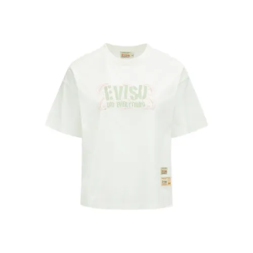 EVISU SS22 Рукав с оборванным плечом T-рубашка Женская