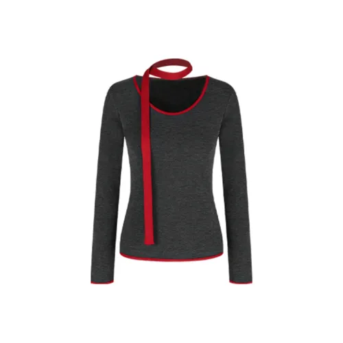 HeartyBite T-Shirt Женская Серого цвета