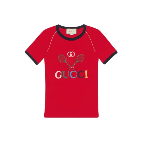 GUCCI SS19 Реглан-рукав Т-рубашка Женская Красная