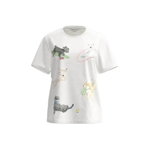 URBAN REVIVO Fun Cute Pet Design Стандартная T-рубашка Женская