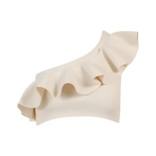 CELINE Рубашка с оборочным рукавом женская телесного цвета