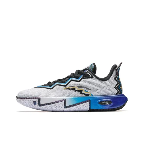 Antakids KAI 2 Slip Резистентный Устойчивый к истиранию Дышащий Низкий Топ Детские Баскетбольные Кроссовки Белый Основной Черный