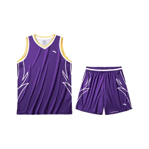 Anta Темный Темно-синий Фиолетовый Мужские баскетбольные костюмы