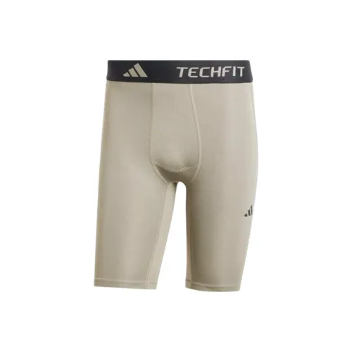 Adidas TECHFIT COMPRESSION TRAINING SHORT LEGGINGS SPORTS SHORTS Men's Silver Pebble