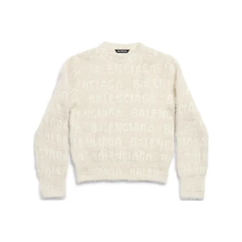 Balenciaga Свитер Стандартный Женский Светлый Бежевый