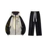 Комплект (Хаки топ + Черные джинсы)