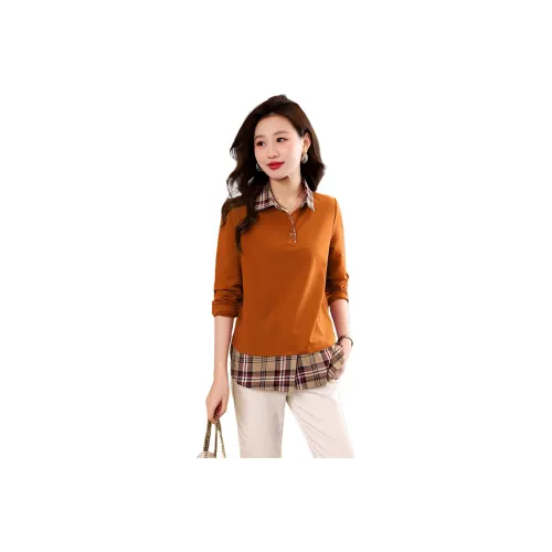 ZHUSHIFANGYUAN Стандартная футболка женская оранжевая