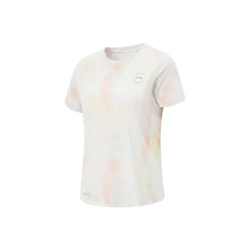 LINING RUNNING Collection Т-рубашка Женская Мягкий Желтый Ромашка Желтый Розовый с Полной Подкладочной тканью и Принт