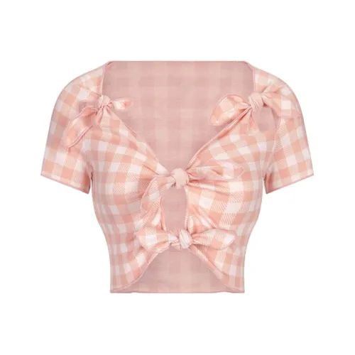 Girly Fancy Club Оранжево-розовый Женские Короткие Топы