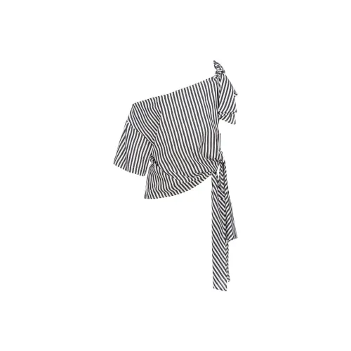 PINKO FW23 T Рубашка Женская Черная Белая