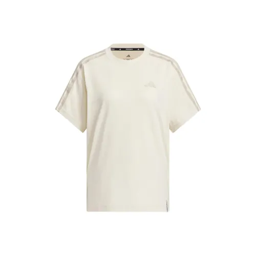 Adidas ESSENTIALS3 Полосы T Рубашка Женская Белая