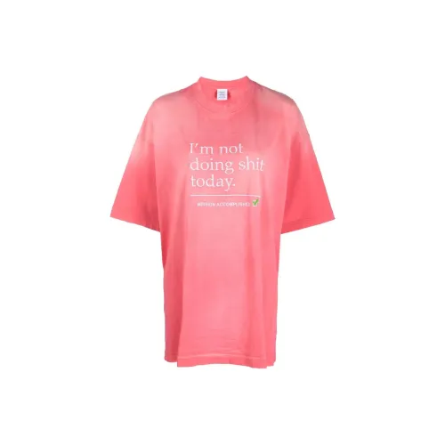 Vetements Светло-розовые Женские Футболки