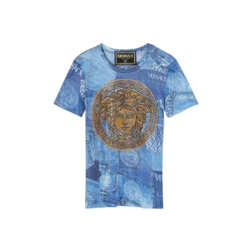 FANSIZHE x FENDI VERSACE T Рубашка Женская Синяя