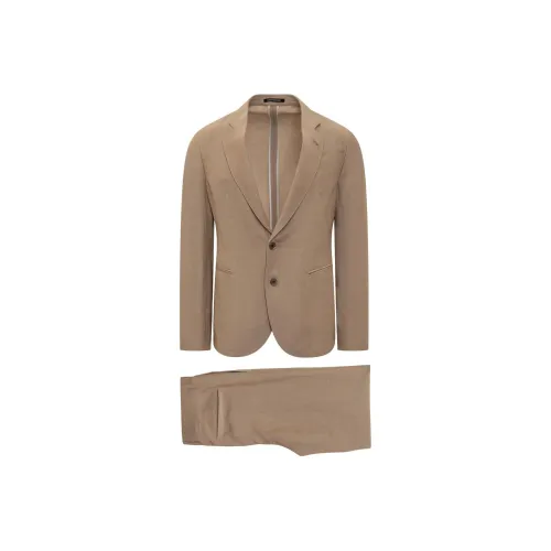 EMPORIO ARMANI Бизнес-костюм мужской 2 штуки бежевый