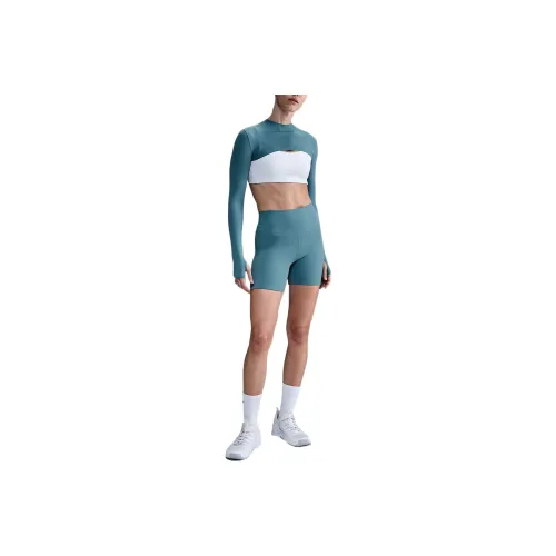nike Dri FitZenvy CROP TOP Женские Дымчато-синий Белый