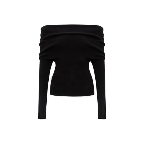 HEISU Черные Женские Футболки