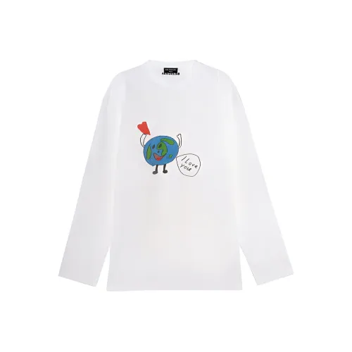 Balenciaga T-Shirt Женская Белая Свободного кроя