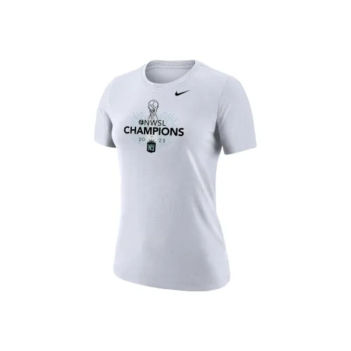 nike NJ NY Gotham FC 2023 NWSL Champions T-Shirt Женская Серо-Белая