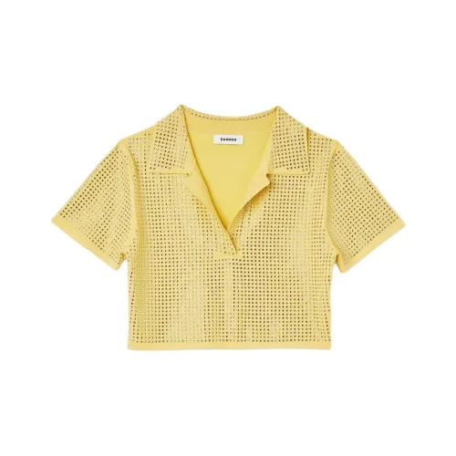 Sandro Стандартная T-рубашка Женская Желтая