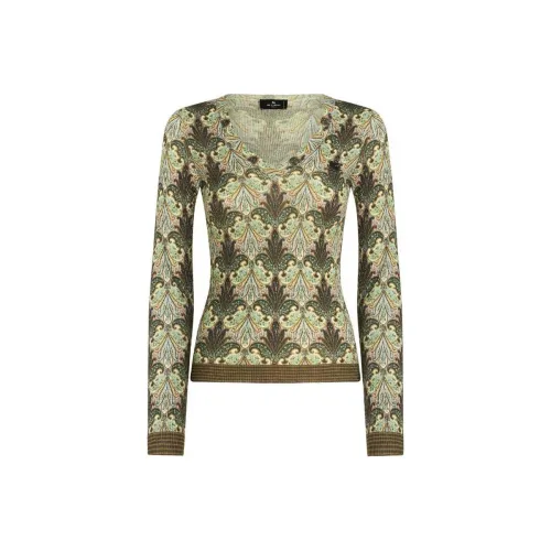 ETRO Зеленые Женские Свитеры