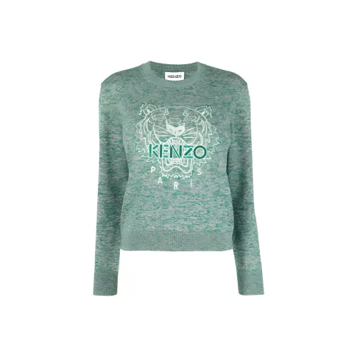 KENZO Classic Tiger Head Зеленый Женские Свитеры