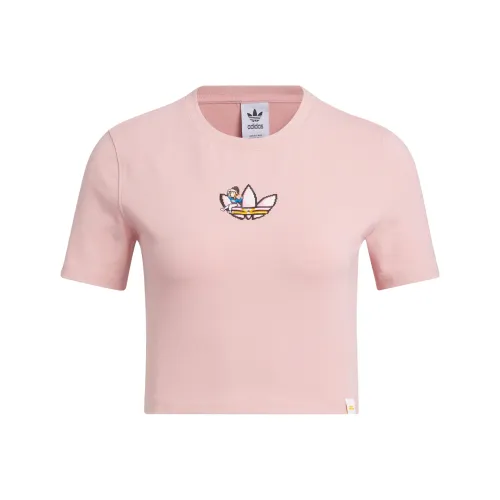 adidas originals Monkey Kingdom Чудо Пурпурно-розовый Женские Короткие топы