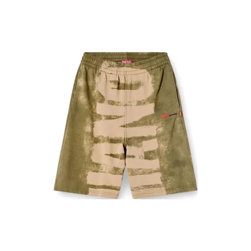 DIESEL Damiano David Collaboration Зеленые Унисекс Спортивные шорты