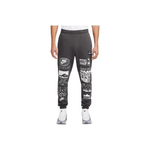 Nike Sportswear Club Флис Joggers Спортивные брюки Мужские Средне-серый Светлый костный