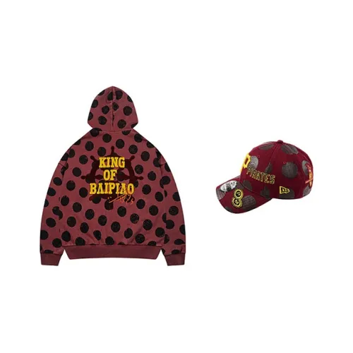 S45 New Era X MLB Co Бренд Бургундский Унисекс Свитшот Наборы