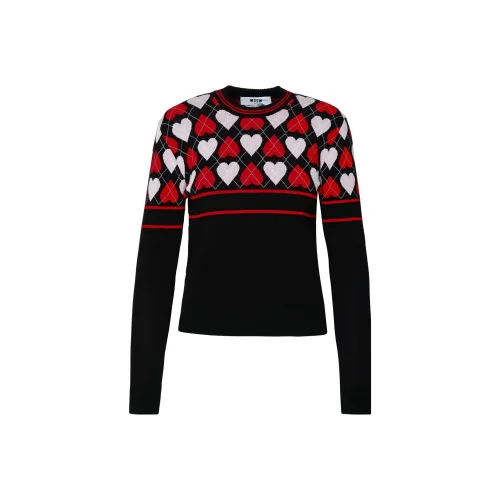 MSGM Черно-красные Женские Свитеры